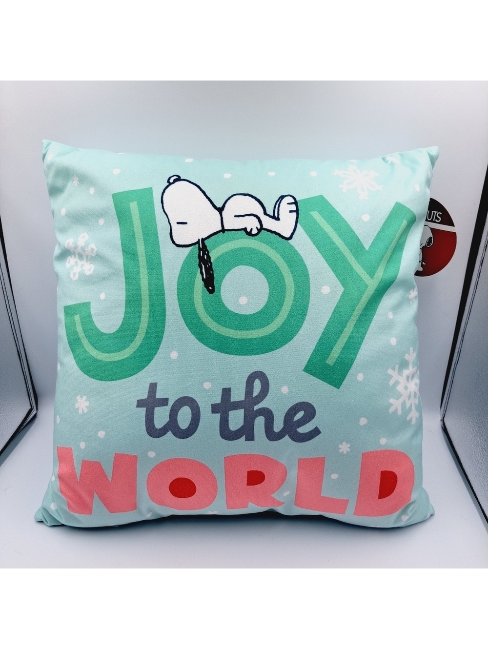 Peanuts Snoopy Joy To The World Winter Holiday Pillow Festive Celebrate 18x18